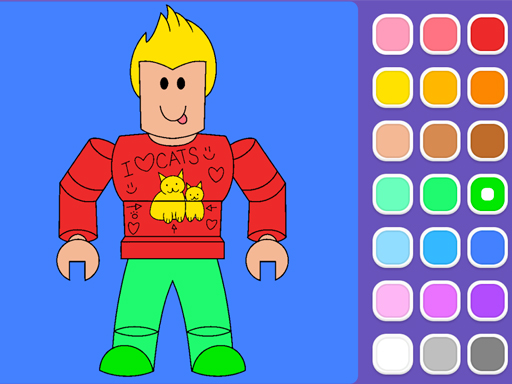 Roblox Coloring Game img