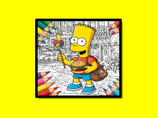 BTS Simpsons Coloring Book img